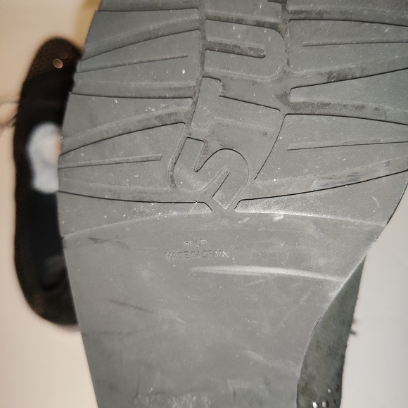 Stuart Weitzman Leather Suede Lace Up Studded Heeled Oxford Loafers - Picture 16 of 16